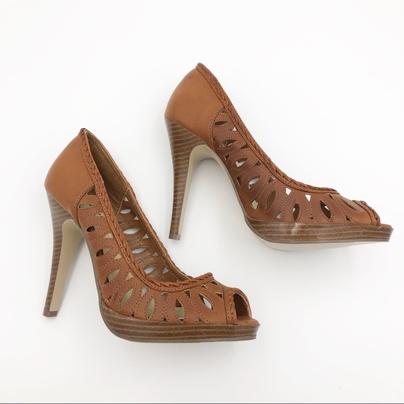 DELICIOUS HOT Brown Heels with Vintage - Picture 3 of 6